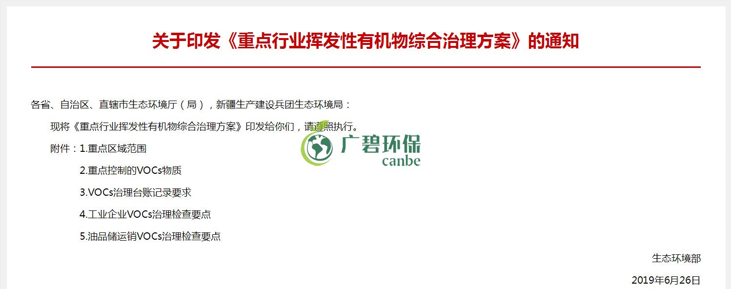 生態(tài)環(huán)境部印發(fā)《重點行業(yè)揮發(fā)性有機物綜合治理方案》(圖2) 生態(tài)環(huán)境部印發(fā)《重點行業(yè)揮發(fā)性有機物綜合治理方案》(圖2)